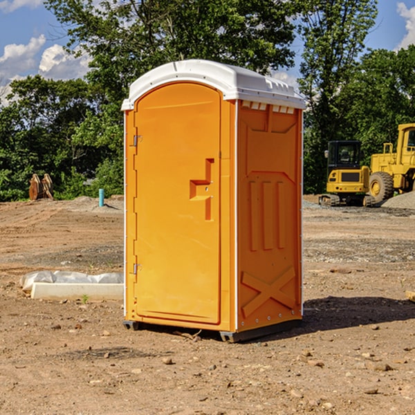 how often are the portable toilets cleaned and serviced during a rental period in Nibley